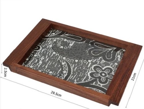 Wood Serving Tray - Rectangular Design, Various Sizes & Colors Available | Customizable, Lightweight, Easy to Clean, Perfect for Gifting, Quality Tested