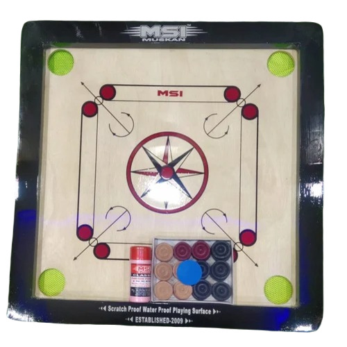 Black Wooden Carrom Board