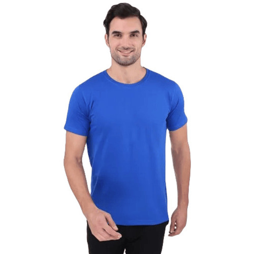 Blue Plain T Shirt By Addiction Bazaar