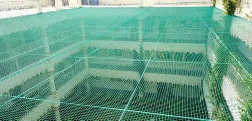 Braided Three Layer Safety Net - Nylon, Green | High Tensile Strength, Uv-resistant, Tear-resistant, Weatherproof, Flexible, Impact Absorbent, Fire Retardant
