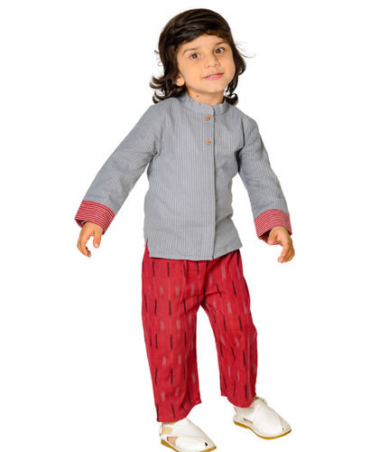 Children Cotton Shirt Pant Set