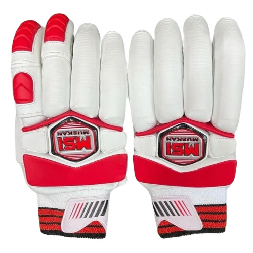 Cricket Wicket Keeping Gloves - PVC Material, White Red And White Color | Premium Quality for Playing Cricket