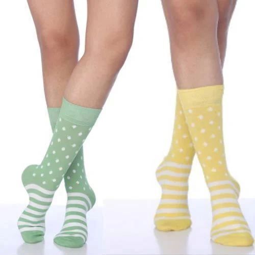 Girls Socks - Cotton Ankle or Crew Length Yellow and Green | Premium Quality Fun Prints Lightweight Design Comfortable Fit Moisture-Wicking Breathable Stretchy Material