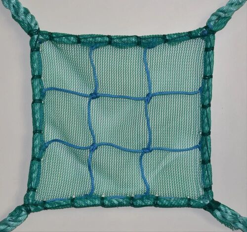 Green Nylon Coconut Safety Net - 4 Inch Square Hole Size | Premium Quality, Uv-resistant, Weatherproof, Lightweight, Flexible Structure, Impact Absorbent, Easy Installation, Secure Barrier