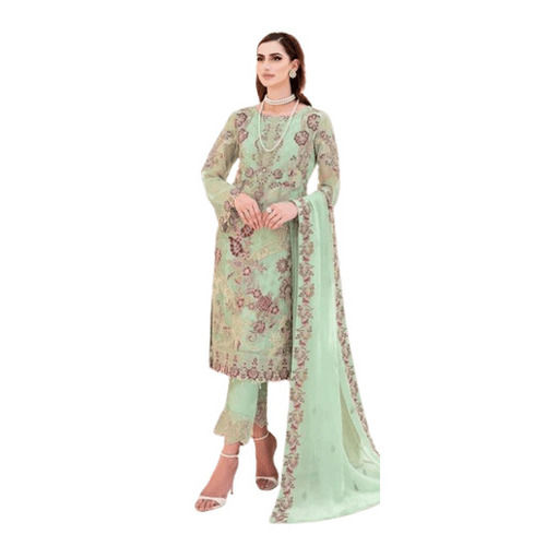 Ladies Stitched Suits - Color: Green & Purple