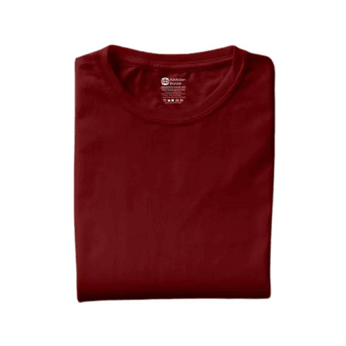 Mens Cotton T-Shirt - Customized Size, Maroon Color | Superior Quality, Breathable, Skin-Friendly, Regular Fit, Short Sleeves, Fade and Wrinkle Resistant