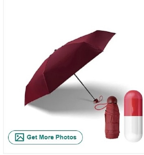 Mini Capsule Umbrella - Metal Handle, Foldable Design In Various Sizes | Color Options, Summer & Rainy Season Friendly