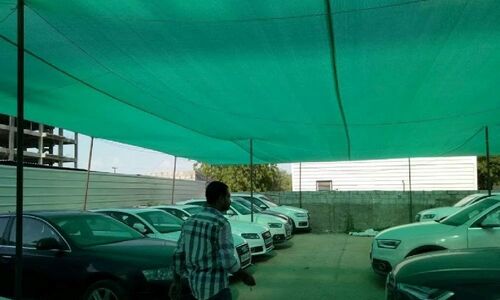 Parking Safety Net - Nylon, Square Hole Shape, Green | Corrosion-Resistant, Weatherproof, Non-Slip Steps, Durable Rungs, Easy to Install, Compact Storage