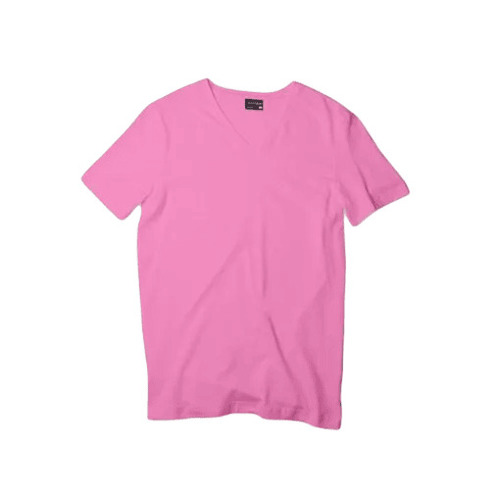 Pink V Neck T Shirt