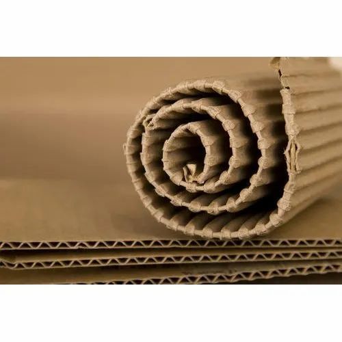 Plain Brown Corrugated Paper Roll - Paper Type: Paperboard