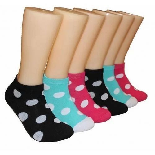 Polka Dot Girls Socks - Cotton Material, Comfortable Fit, Various Color Options | Soft, Lightweight, Breathable, Moisture-Wicking, Fun Prints
