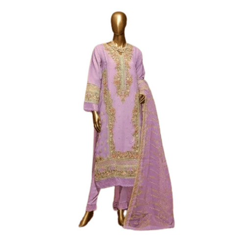 Purple Pakistani Suits - Feature: Dry Cleaning