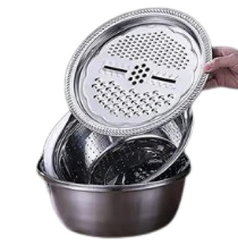 Stainless Steel Kitchen Grater - Various Sizes Available, Silver Metal Finish | User-Friendly Design, Quality Tested, Timely Delivery