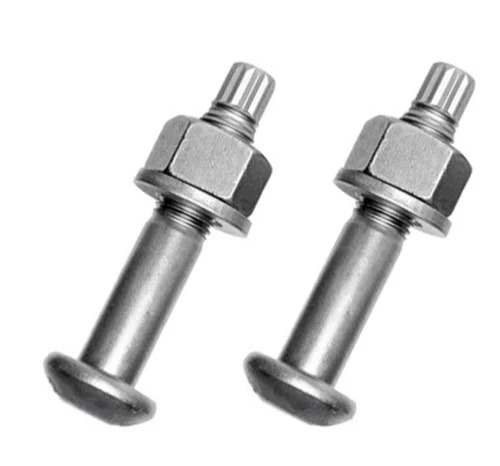 T Bolts - Galvanized Steel, Multiple Sizes Available , Corrosion-Resistant Coating, Round Head Design, Excellent Load-Bearing Capacity, Ideal for Industrial Hardware Fitting