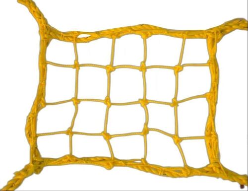 Two Layer Safety Net - 4 Feet Long, Yellow Nylon | UV-Resistant, Weatherproof, Impact Absorbent, Lightweight Design, Easy Installation, Flexible Structure