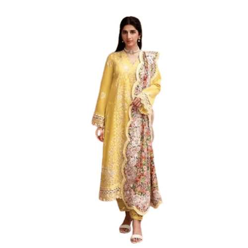 Yellow Pakistani Suits - Feature: Breathable