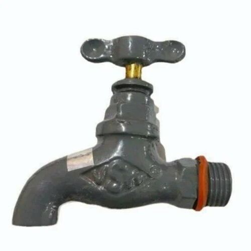 Cast Iron Bathroom Fitting - 250gm Round Head Shape Gray Color Coted Modern Design