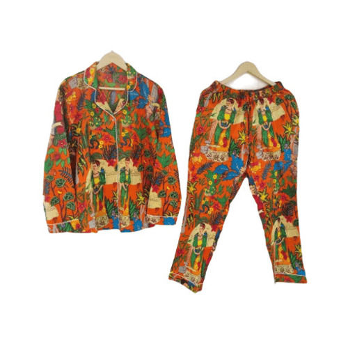 Cotton Nightwear Suit - Pattern: Printed