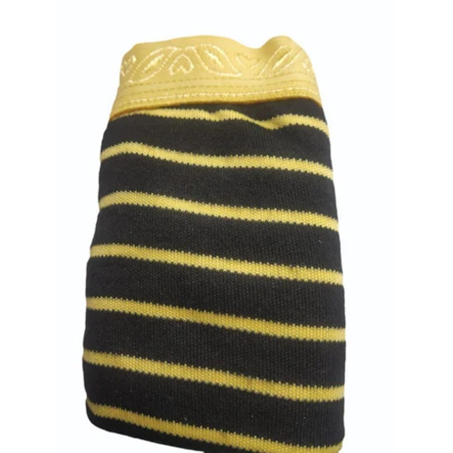 Cotton Striped Panties - Cotton Fabric , Regular Fit, Black & Yellow Color, Hipster Style, Sizes 28-42, Skin-Friendly & Breathable Features