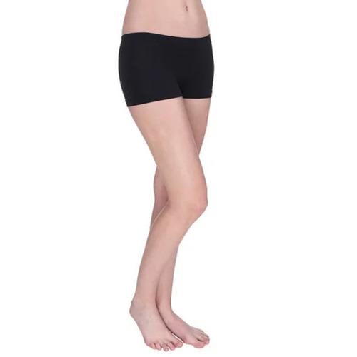 Ladies Boyshorts - Cotton, Size 28-42, Black | Fade & Wrinkle Resistant, Breathable & Skin-Friendly