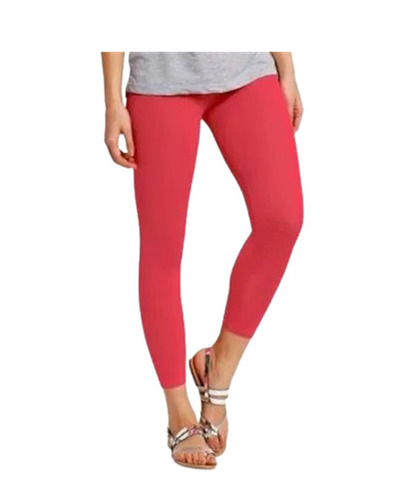 Ladies Legging - Cotton Lycra Slim Fit Mid Waist Ankle Length 4-Way Stretch | Anti Wrinkle Tear Resistant Breathable Quick Dry Available in Customized Sizes