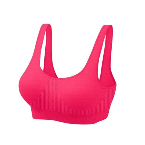 Ladies Sports Bra - Padded, Regular Fit, Available in Sizes 28-42, Pink | Breathable, Skin-Friendly, Full Coverage, Wide Straps, Hand Washable, Fade and Wrinkle Resistant