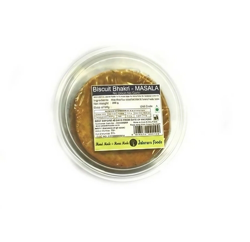 Masala Bhakri - 200 Grams (g) | Whole Grain, Garlic Infused Flatbread, Vegan Friendly, Nutty Flavor, High Fiber, Rustic Texture, Easy to Make
