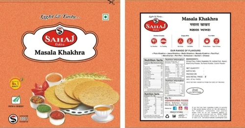 Masala Methi And Jeera Khakhra - Papad, Hand Made, 3 Months Shelf Life | Spicy Flavor, Crispy Texture, Vegan Friendly, Gluten-Free, High Protein, Versatile Pairing