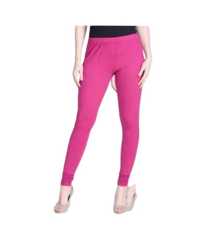 Pink Legging - Cotton Lycra, Customized Size, Slim Fit, Ankle Length | 4-Way Stretch, Anti-Wrinkle, Breathable, Quick Dry, Daily Wear