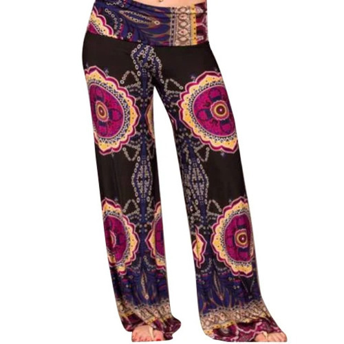 Printed Palazzo Pants - Imported Lycra, Loose Fit, Ankle Length | Multicolor, All Season, Anti Wrinkle, Quick Dry, Machine Washable