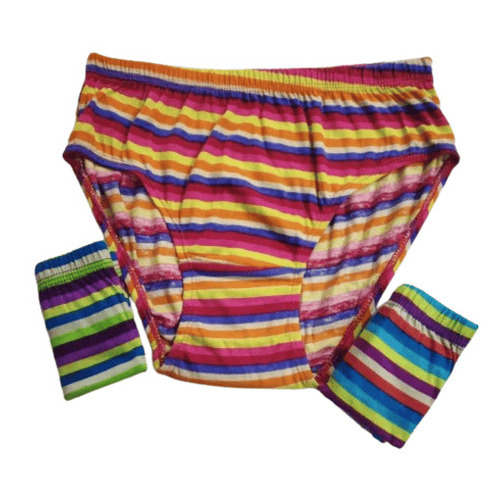 Striped Cotton Hipster Panties - Sizes 28 to 42, Available in Various Colors | Breathable, Skin-Friendly, Fade, Wrinkle, and Shrink Resistant