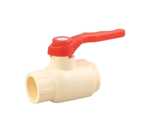 3/4 Inch CPVC Ball Valve - High Pressure 20mm Size Beige and Red Color | Socket Design Short and Long Handle High Temperature Leak Free