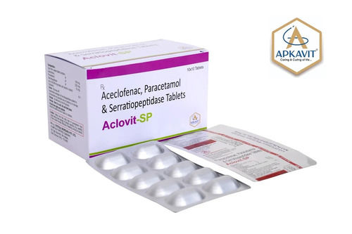 Aclovit Sp Aceclofenac Paracetamol Serratiopeptidase Tablets