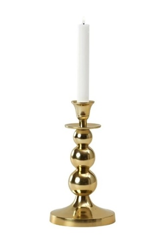 Aluminium Candle Holders - 10 Inch Round Modern Decor, Gold Finish - Minimalistic Design