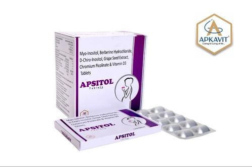 Apsitol Myo Inositol Berberine Hydrochloride D Chiro Inositol Chromium Picolinate Vitamin D3 Tablet