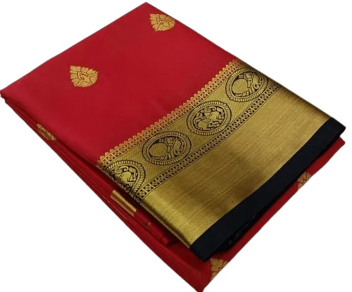 Fancy Crepe Saree - 5.5 m Length with Blouse Piece, Available in 10 Colors for Party Wear