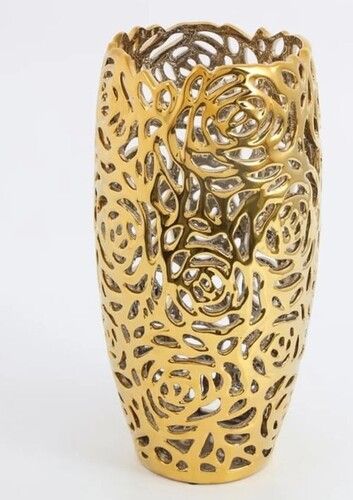 Golden Aluminium Flower Vases