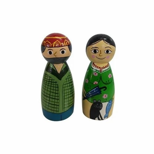 Handpainted Wooden Arabic Couple