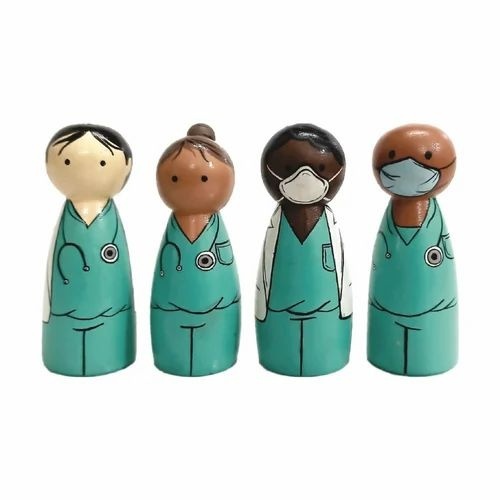 Handpainted Wooden Doctor Set of 4