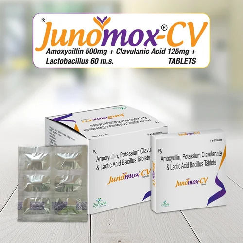 Junomox-Cv (Amoxicillin Potassium Clavulanante Lactic Acid Bacillus Tablets