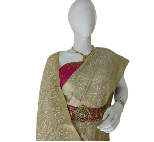 Kanchipuram Silk Saree - 5.5 M Length with Blouse Piece | Kanchi Work, Party Wear, Woven Pattern