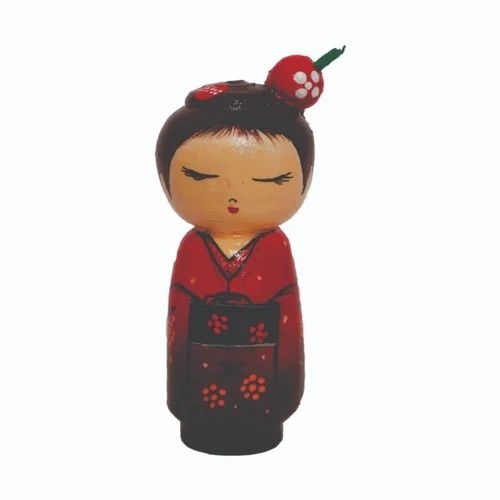 LISA Handcrafted Multicolored Wooden Single Japanese Doll