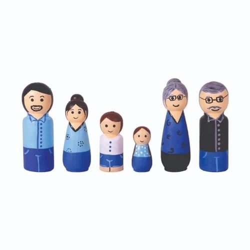 LISA Wooden Toy Painted Family Set of 6