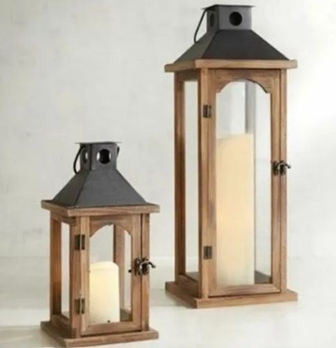 Natural Polish Wooden Lantern