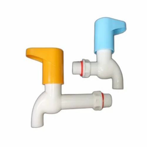 Pvc Bib Cock - Blue PVC, 1/2 Size | Round Shape, Customizable Specifications for Bathroom Fitting