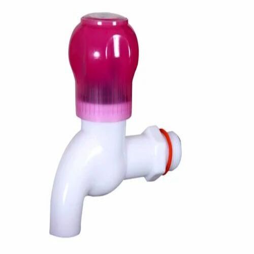 Pvc Sink Tap - PVC Material, Custom Size, White Color | Modern Round Design with Stylish Silver Accents for Kitchen Use