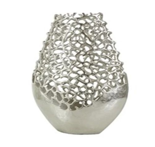 Silver Aluminium Flower Vase