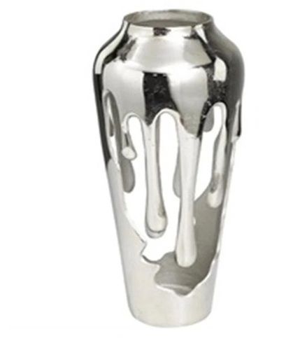 Silver Metal Flower Vase