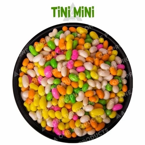 Tini Mini Saunf - Egg Less Mouth Freshener, 1kg Pouch Packing | Coated, Fruity Flavor, Semi-Soft Texture, Sweet Taste, Available in Red, Green, Yellow