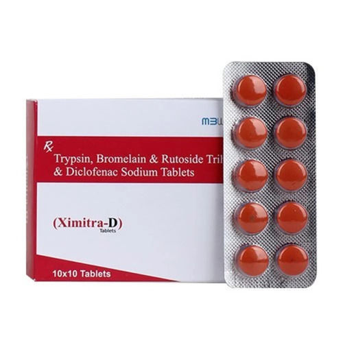 Trypsin Bromelain Rutoside Trihydrate And Diclofenac Sodium Tablets